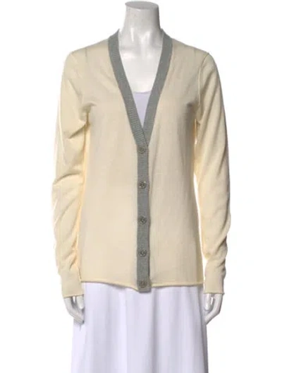 Pre-owned Tory Burch Cashmere Colorblock Pattern Sweater In Neutral