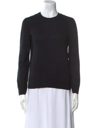 Pre-owned Tory Burch Cashmere Crew Neck Sweater In Black