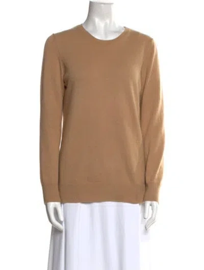 Pre-owned Tory Burch Cashmere Crew Neck Sweater In Neutral