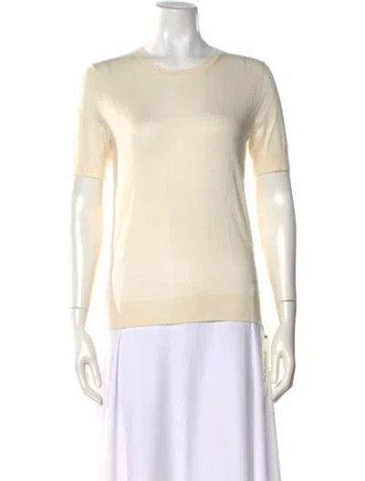 Pre-owned Tory Burch Cashmere Crew Neck Sweater In Neutral