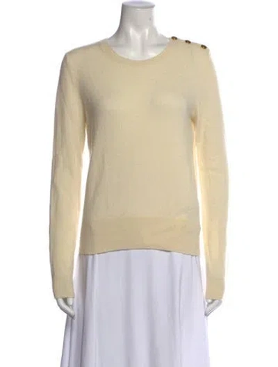 Pre-owned Tory Burch Cashmere Crew Neck Sweater In Neutrals