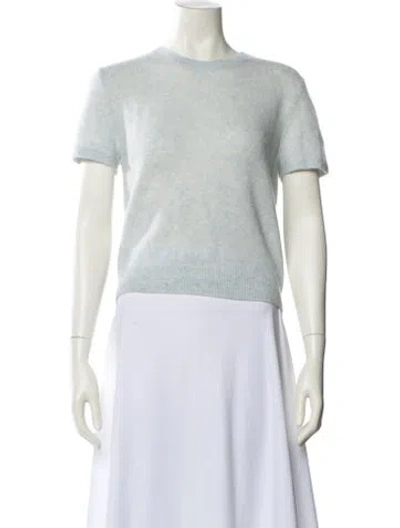 Pre-owned Tory Burch Cashmere Crew Neck Sweater W/ Tags In Blue