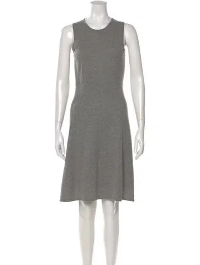 Pre-owned Tory Burch Cashmere Knee-length Dress In Gray
