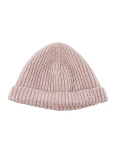 Pre-owned Tory Burch Cashmere Knitted Beanie In Pink