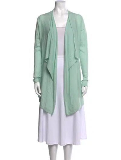 Pre-owned Tory Burch Cashmere Open Front Sweater In Green
