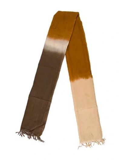 Pre-owned Tory Burch Cashmere Printed Scarf In Neutral