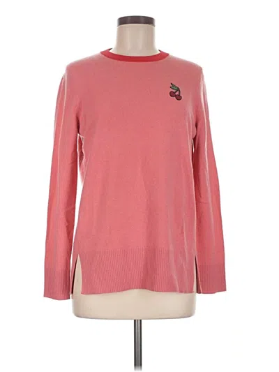 Pre-owned Tory Burch Cashmere Pullover Sweater In Pink