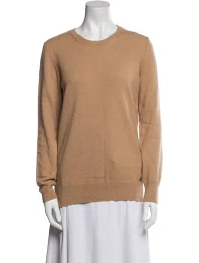Pre-owned Tory Burch Cashmere Scoop Neck Sweater In Neutral
