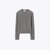 Tory Burch Cashmere Silk Sweater In Gray