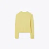 Tory Burch Cashmere Silk Sweater In Soft Lumen