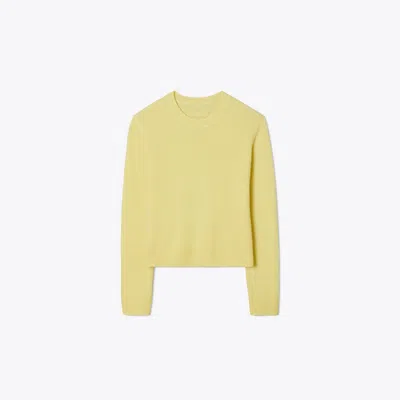 Tory Burch Cashmere Silk Sweater In Soft Lumen