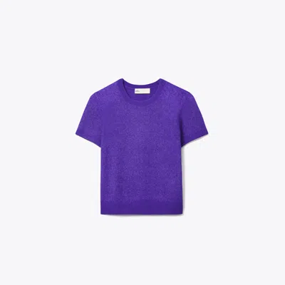 Tory Burch Cashmere Silk T-shirt In Purple