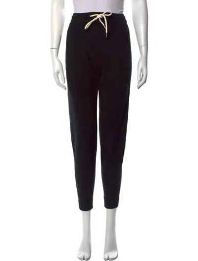 Pre-owned Tory Burch Cashmere Straight Leg Pants In Black
