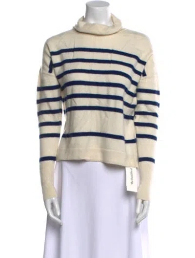 Pre-owned Tory Burch Cashmere Striped Sweater In Neutral