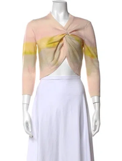 Pre-owned Tory Burch Cashmere Tie-dye Print Sweater In Multicolor