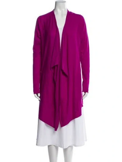 Pre-owned Tory Burch Cashmere V-neck Sweater In Purple