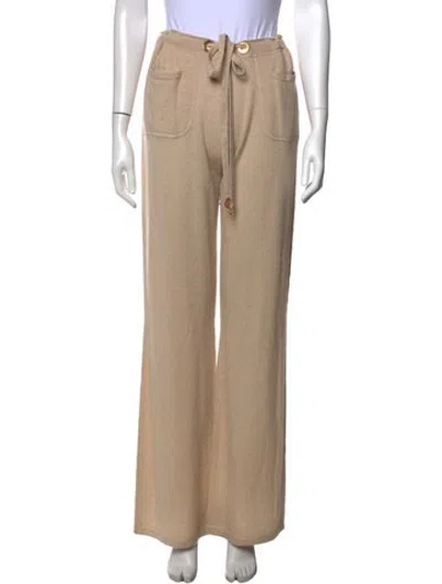 Pre-owned Tory Burch Cashmere Wide Leg Pants In Neutrals