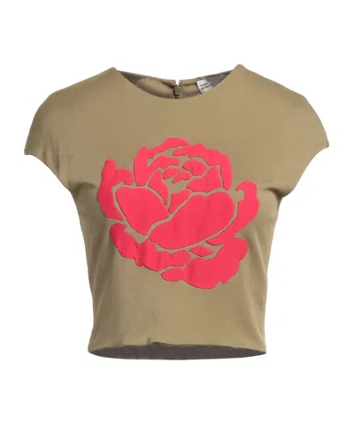 Tory Burch Casual Cropped Tshirt In Brown