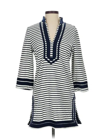 Pre-owned Tory Burch Casual Dress In Blue