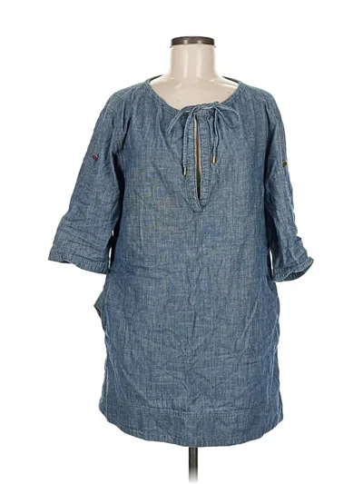 Pre-owned Tory Burch Casual Dress In Blue
