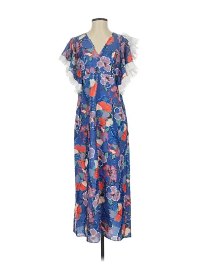 Pre-owned Tory Burch Casual Dress In Blue