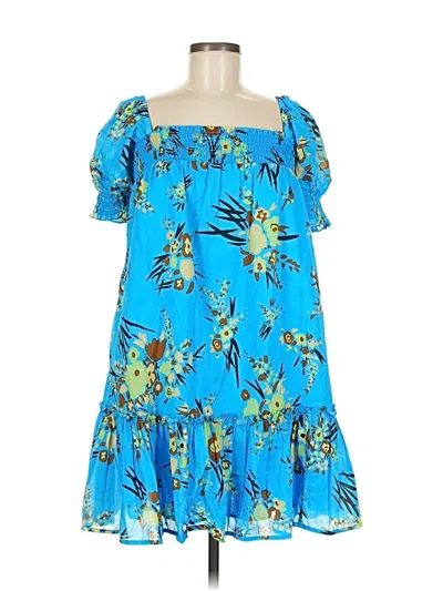 Pre-owned Tory Burch Casual Dress In Blue