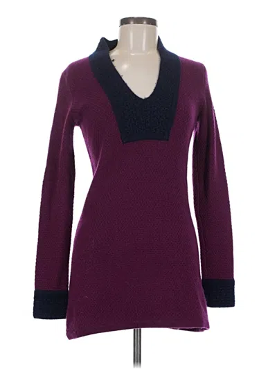 Pre-owned Tory Burch Casual Dress In Burgundy