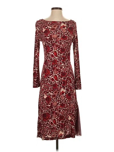 Pre-owned Tory Burch Casual Dress In Burgundy