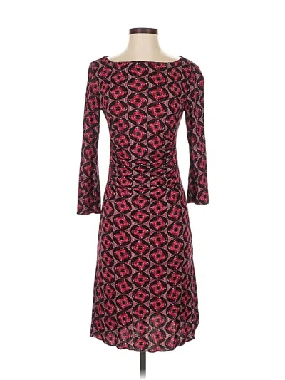 Pre-owned Tory Burch Casual Dress In Burgundy