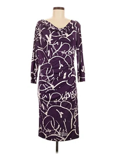 Pre-owned Tory Burch Casual Dress In Purple
