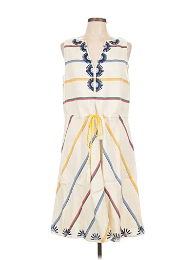 Pre-owned Tory Burch Casual Dress In White