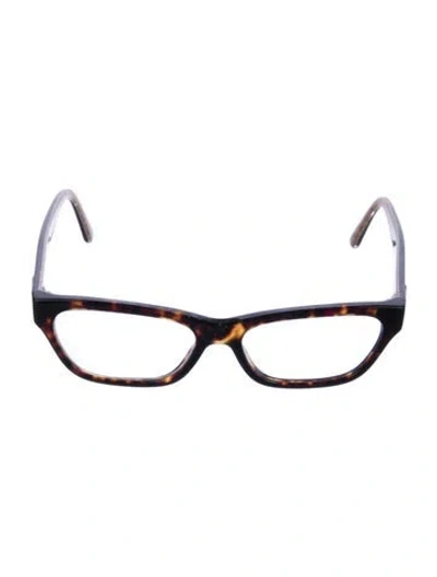 Pre-owned Tory Burch Cat-eye Eyeglasses In Brown