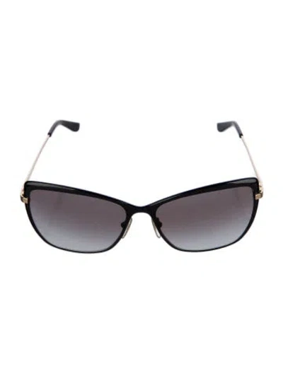 Pre-owned Tory Burch Cat-eye Gradient Sunglasses In Black