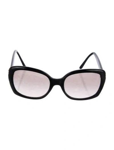 Pre-owned Tory Burch Cat-eye Gradient Sunglasses In Black