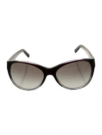 Pre-owned Tory Burch Cat-eye Gradient Sunglasses In Black