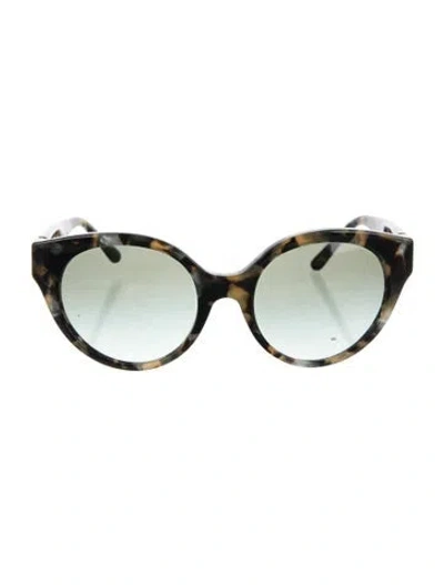 Pre-owned Tory Burch Cat-eye Gradient Sunglasses In Black
