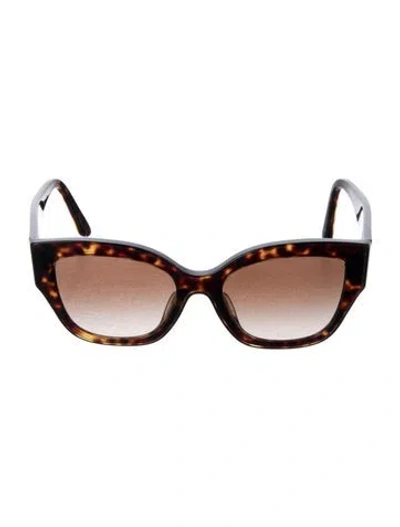 Pre-owned Tory Burch Cat-eye Gradient Sunglasses In Brown
