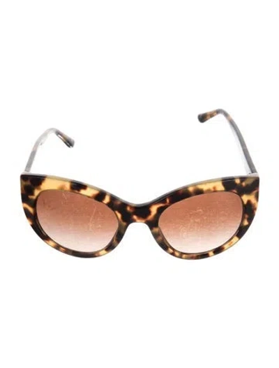 Pre-owned Tory Burch Cat-eye Gradient Sunglasses In Brown