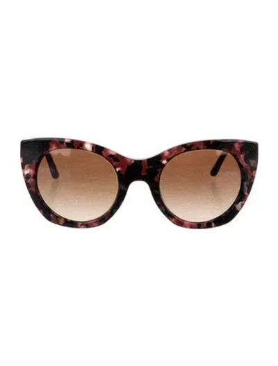 Pre-owned Tory Burch Cat-eye Gradient Sunglasses In Multi