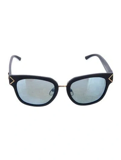 Pre-owned Tory Burch Cat-eye Mirrored Sunglasses In Blue