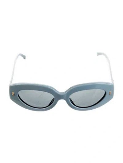 Pre-owned Tory Burch Cat-eye Tinted Sunglasses In Blue