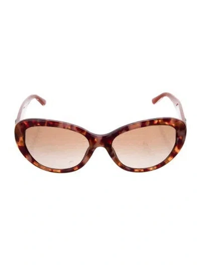 Pre-owned Tory Burch Cat-eye Tinted Sunglasses In Brown