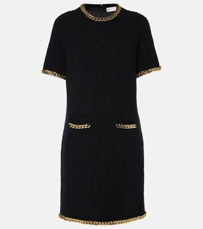 TORY BURCH CHAIN-DETAIL WAFFLE-KNIT MINIDRESS