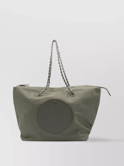 Tory Burch Chain Handle Tote Bag With Metal Eyelets