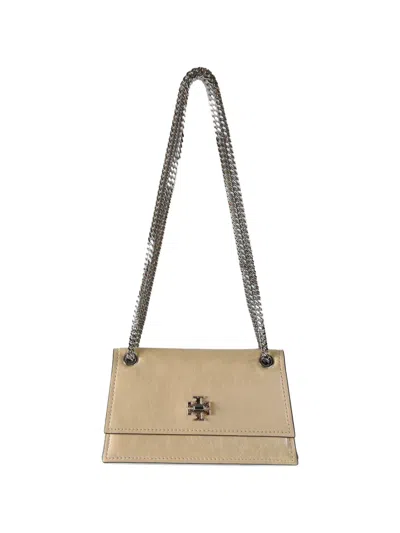 Tory Burch Chain Logo Shoulder Bag In Brown