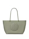 Tory Burch Chain-strap Logo-plaque Tote Bag In Green