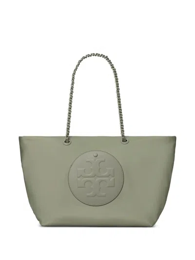 Tory Burch Chain Strap Logo Plaque Tote Bag In Green