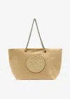 Tory Burch Chain Tote Bag In Brown