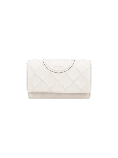 Tory Burch Chain Wallet Fleming In White