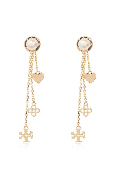 Tory Burch Chained Drop Earrings In Gold